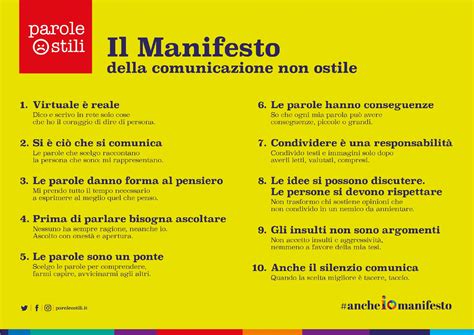 Il Manifesto Della Comunicazione Non Ostile Di Parole O Stili