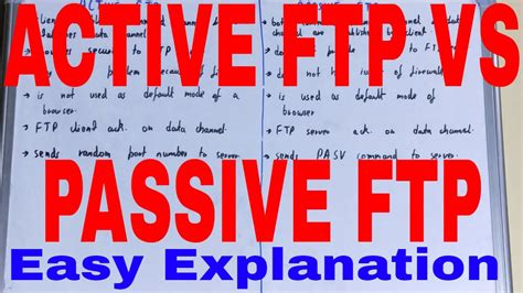 Active Vs Passive Ftp Difference Between Active And Passive Ftp Active Ftp And Passive Ftp Youtube