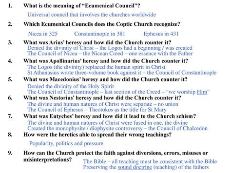 Ecumenical Councils The Coptic Church Offered The World Many Of The Top