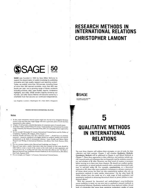 Research Methods In International Relations Pdf