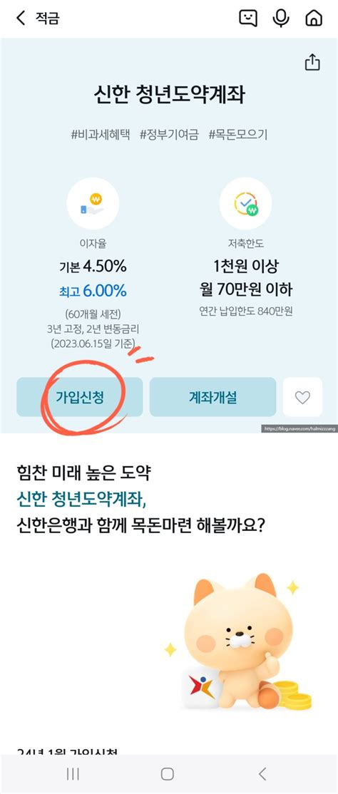 신한은행 농협은행 청년도약 계좌최대 6 가입방법 및 일시납입 신청 방법청년희망적금 만기 해지자 포함 계좌 개설까지