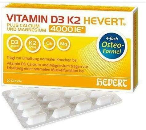 Vitamin D K Hevert Plus Calcium Und Magnesium I E Kapseln Ab