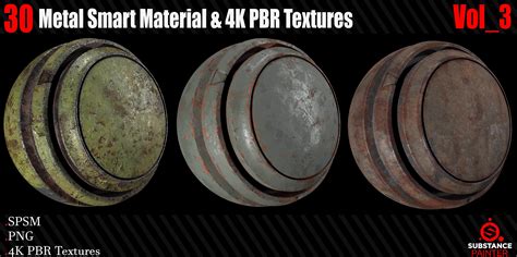 Metal Smart Materials Kpbr Textures Texture Cgtrader