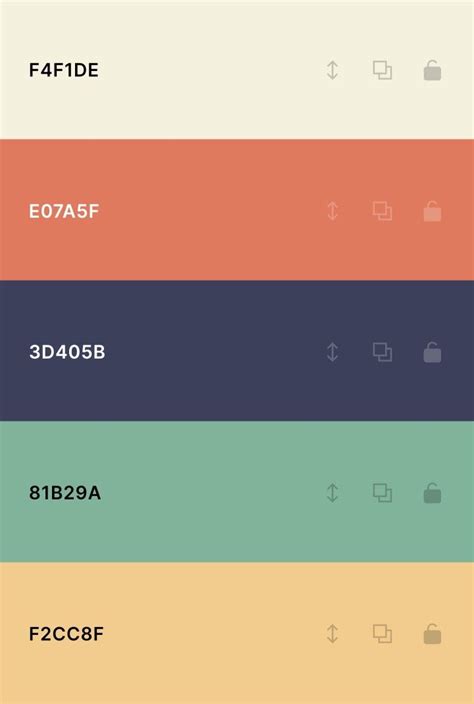 Flat Color Palette for Website Design