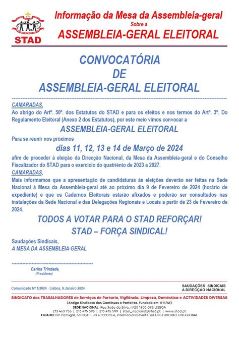 CONVOCATÓRIA DE ASSEMBLEIA GERAL ELEITORAL