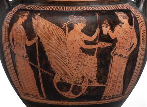 Greek An Attic Red Figure Column Krater Attributed To The Duomo