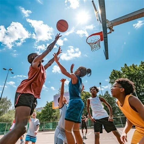 outdoor basketball game image basketball outdoor players