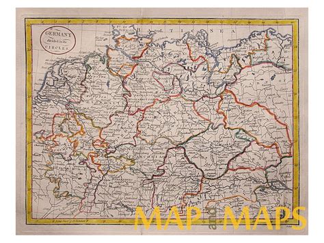 Germany Early Old Map In The Holy Roman Empire By Cary Mapandmaps