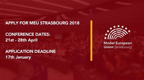 The Application Period For Model European Union Strasbourg 2018 Is Open