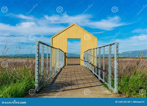 Open Gate To Nature Boardwalk Across Marshland Stock Photo Image Of