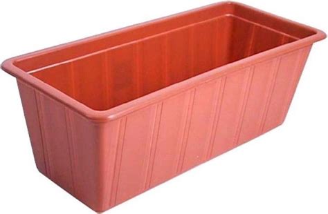 Bol Rechthoekige Terracotta Plantenbak Bloembak Voor Terras Of