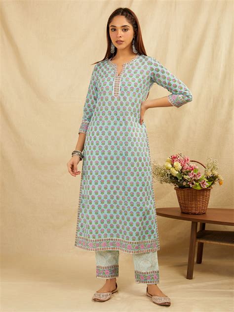 Buy Pink Hand Block Printed Cambric Cotton Kurta Sb K Shab Feb