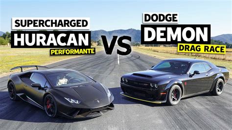 Arriba Imagen Dodge Challenger Demon Vs Lamborghini Abzlocal Mx