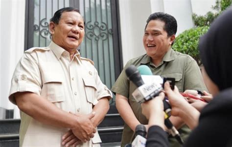 Prabowo Tegaskan Erick Thohir Tak Masuk Tim Pemenangan Koalisi