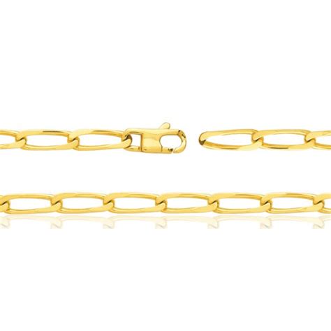 Gourmette En Or Jaune 18 Carats Maille Cheval 5 Mm