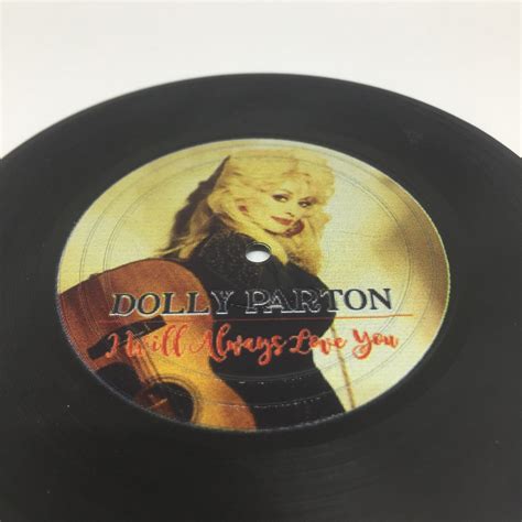 Dolly Parton I Will Always Love You Retro Record Coasters | Etsy