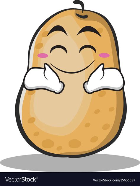 Happy potato character cartoon style Royalty Free Vector