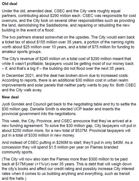 Leah On Twitter RT JeromyYYC Under The Old Arena Deal Taxpayers