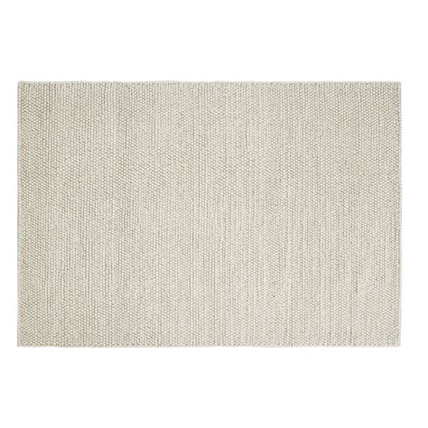 Teppich Aus Geflochtener Wolle Mit Relief Aus Baumwolle Beige