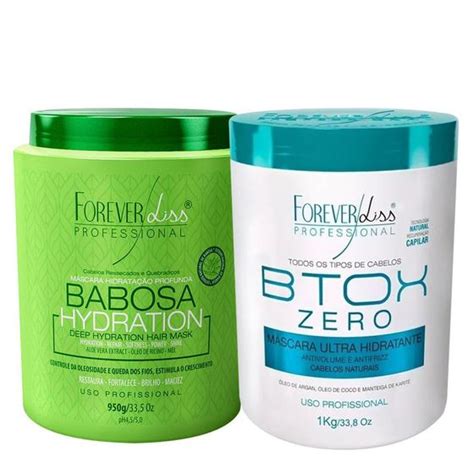 Máscara Babosa 950g Botox Capilar Zero 1kg Forever Liss Cuidados