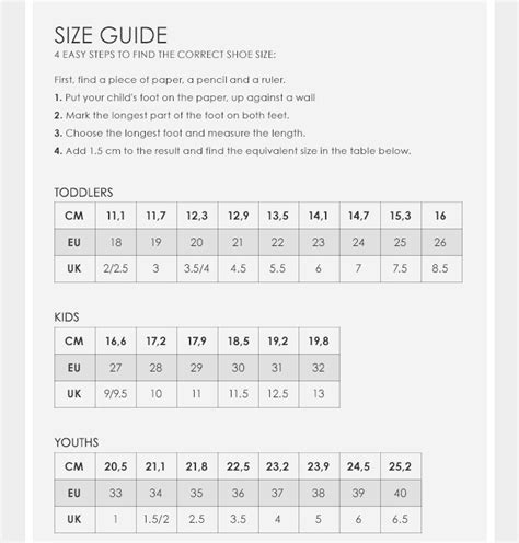 Ecco Shoe Size Chart: A Visual Reference of Charts | Chart Master