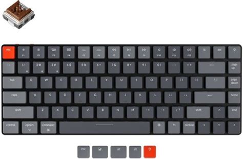Клавиатура Keychron K3 84 Key Low Profile Hot Swap Optical Brown RGB Black K3E3 Keychron