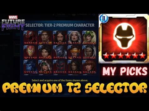 Free Premium T2 Selector My Picks Marvel Future Fight YouTube