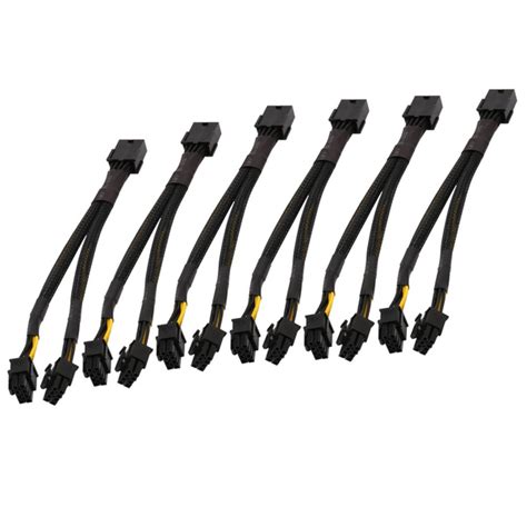 6 шт. 8-контактный разъем PCI-E видеокарты с разъемом для двух ...