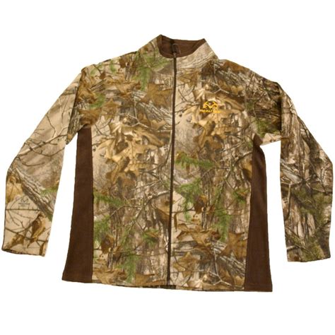 Realtree Mens Fleece Camo Full Zip Jacket Realtree Xtra