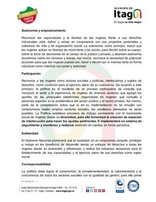 Proyecto De Acuerdo Politica Publica Mujer Pdf Descarga Gratuita