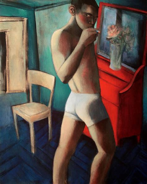 Nude With Cigarette By Juliusz Lewandowski Art Work Art Limited