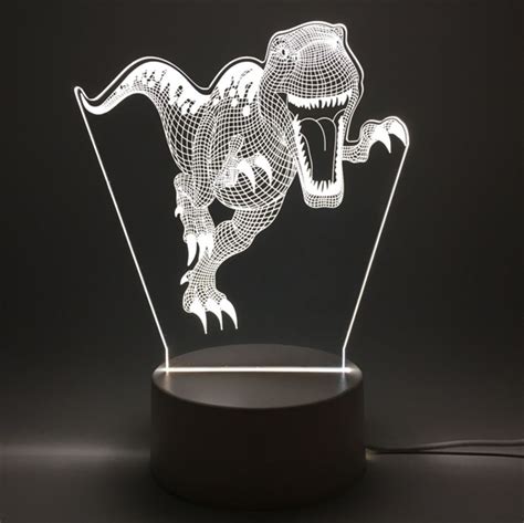 Dinosaur 3D Lampe En Flot Natlampe Ledide Dk