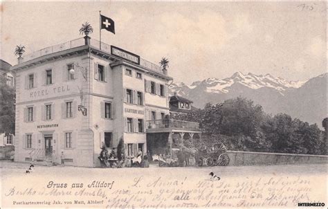 Altdorf 1905 Hotel Tell Kutsche Belebt Kaufen Auf Ricardo