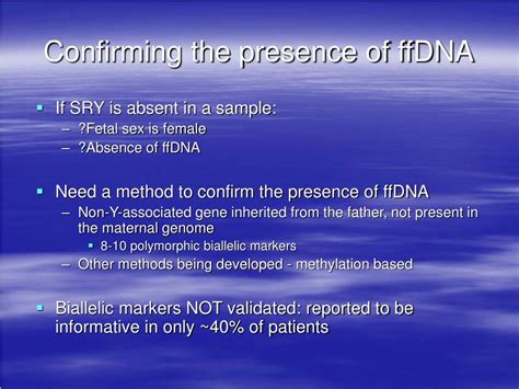 PPT Non Invasive Diagnosis Of Fetal Sex Using Free Fetal DNA Our Experiences So Far