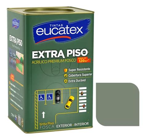 Tinta Para Pisos E Quadras Eucatex Lata Cor Cinza Frete Gr Tis