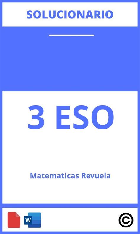 Solucionario Matematicas Eso Revuela Pdf