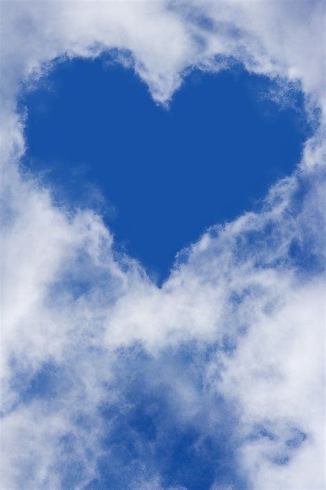 Free Image On Pixabay Heart Clouds Sky Blue Sky Love Ciel Bleu