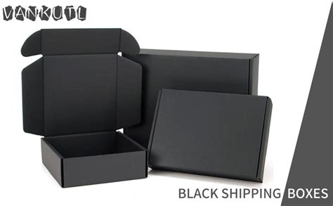 25 Pack 9x6x4 Inches Black Shipping Boxes For Small