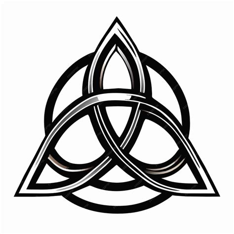 Keltisches Triquetra Symbol Symbol Tattoo Vektor Illustration Premium