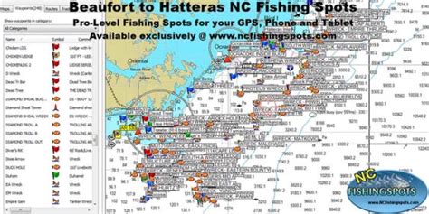 North Carolina Fishing Spots Gps Locations For Fishing In Coastal Nc