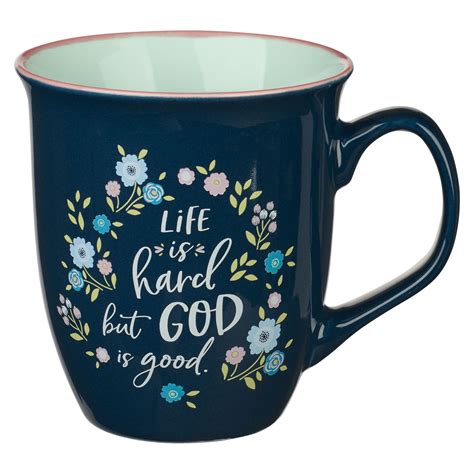 Christian Art Gifts Large Ceramic Floral Coffee Tea Scripture Mug For