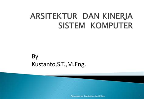 ARSITEKTUR SISTEM KOMPUTER