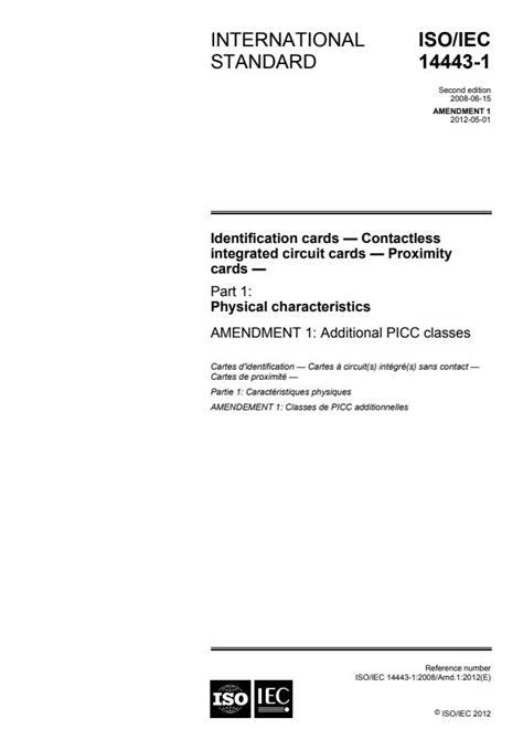 Iso Iec Amd Identification Cards Contactless