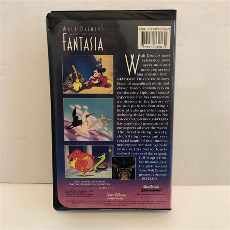 Walt Disneys Fantasia Masterpiece Vhs Tape Movie With Original