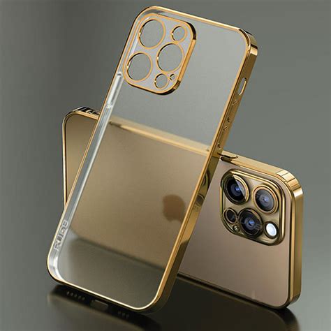 Kj P Luxury Square Plating Frame Silikonetui For Iphone Pro