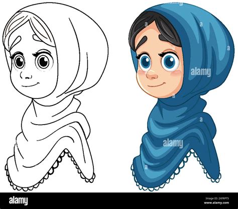 Vector Illustration Of A Young Muslim Girl Stock Vector Image And Art Alamy