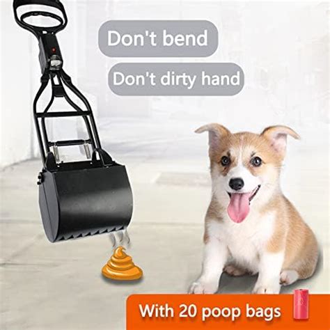 AOAUTO Pet Pooper Scooper,28" Long Handle Jaw Pooper Scooper for Large ...