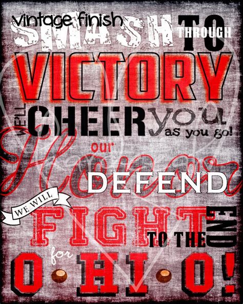 Items similar to Ohio State Fight Song // Buckeye Battle Cry // 8 x 10 ...