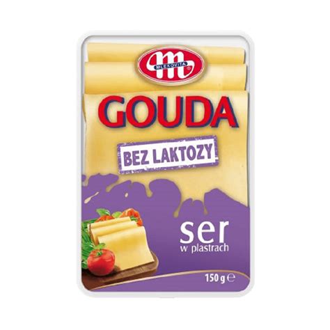 SER ŻÓŁTY GOUDA BEZ LAKTOZY W PLASTRACH 150G MLEKOVITA