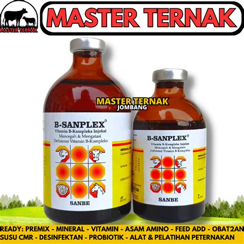 Jual B SANPLEX 100ml B SANPLEX 50ml B Sanplex Vitamin B Komplek Hewan